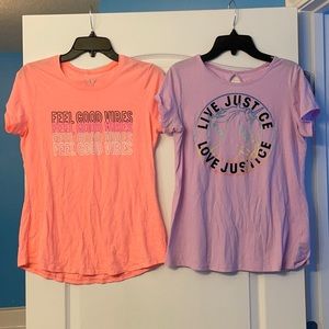 Cute justice tops. Size 18/20